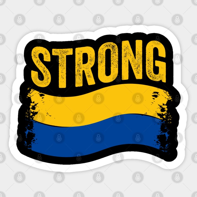 Strong Ukraine Sticker by UniqueBoutiqueTheArt